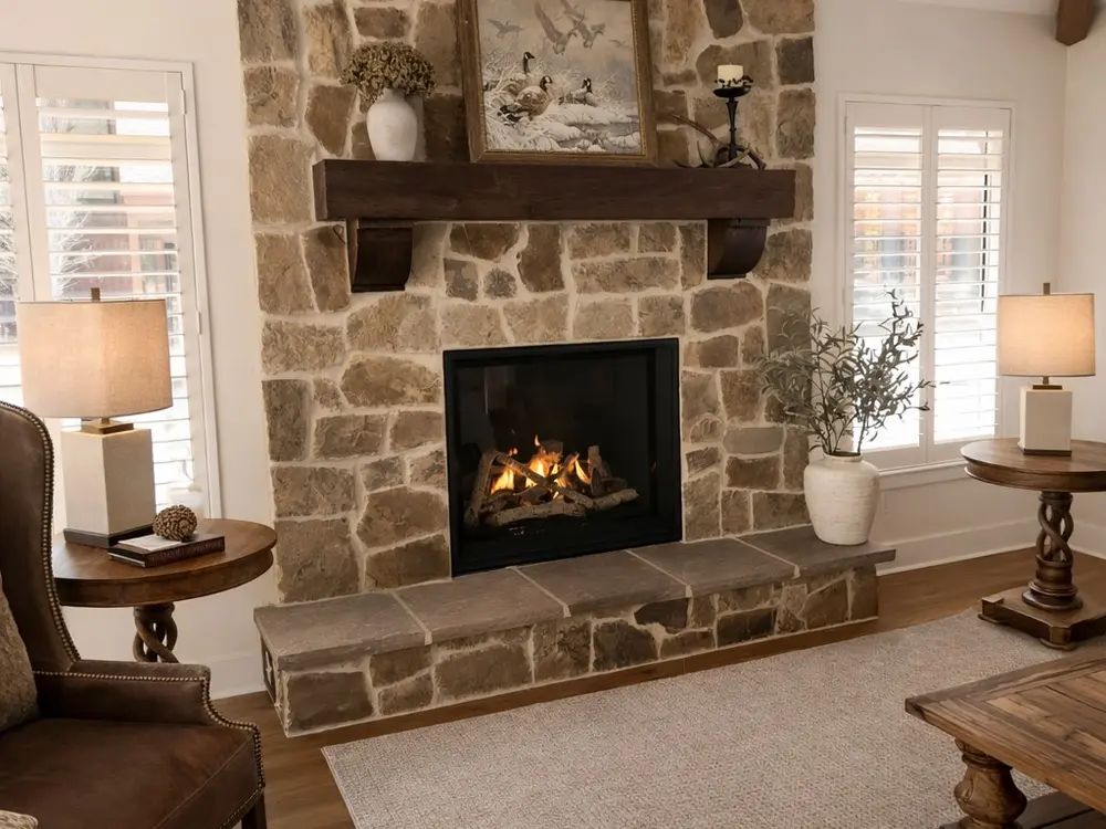 Custom fireplace by Stewart Remodeling in Colorado Springs, Colorado