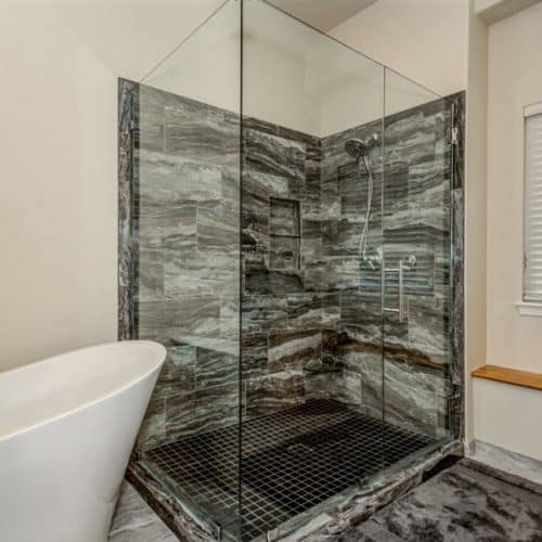 luxury renovated marble shower